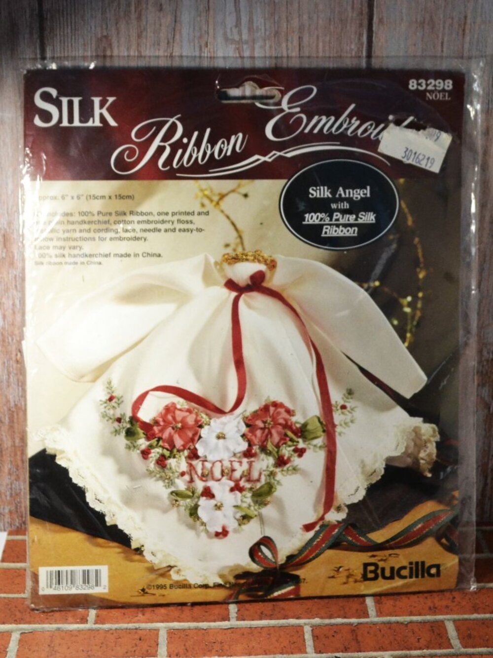 Vintage Craft Kit Bucilla Silk Ribbon Embroidery 1995 Angel Sealed